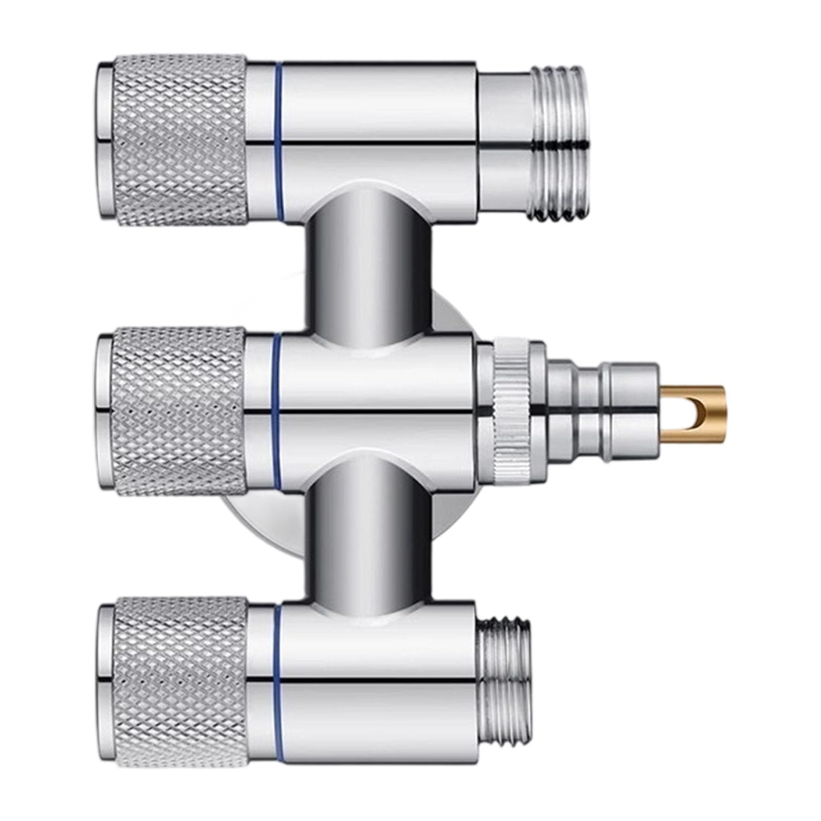 Nucelit Triple Outlet Faucet Connector for Washing Machine Basins Handwashing Simultaneous Water Flows Management 1/4 Valves Washing Machine Faucet