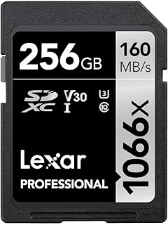 Lexar Professional 1066x 256GB SDXC UHS-I Card Silver Series, Up to 160MB/s Read, for DSLR and Mirrorless Cameras (LSD1066256G-BNNNU)