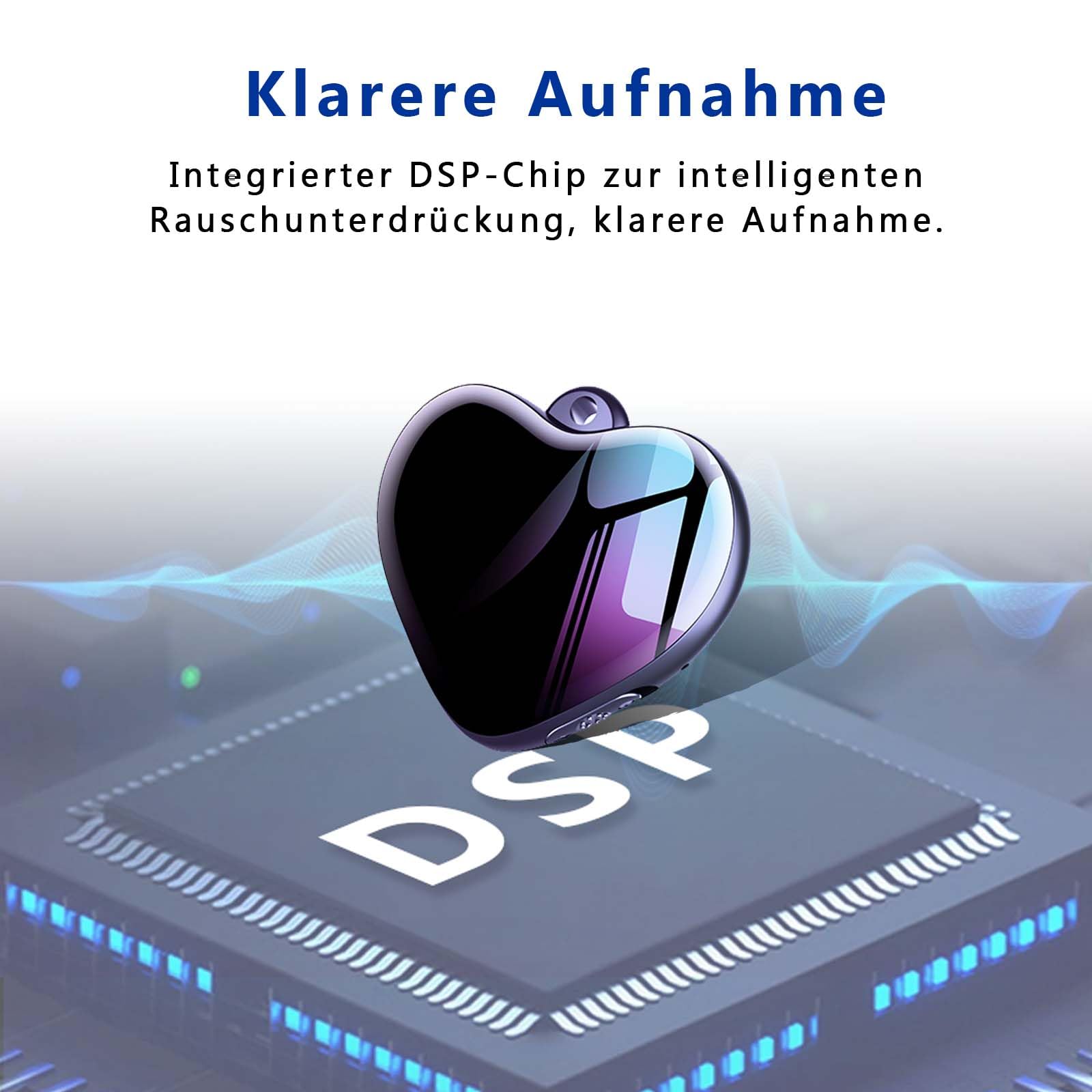 Diktiergerät mini,Aussehen der Halskette,Aufnahmegerät Spionage,Spion abhörgerät,Spion digital Voice Recorder,STTWUNAKE