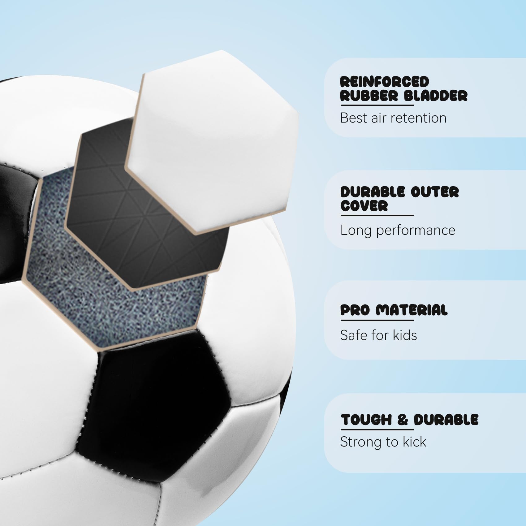 INPODAK 2 Pack Size 2 Football Toddler Footballs for kids age 1-6 Classic Soccer Ball with pump Small Garden Game Ball Indoor Outdoor Football Gifts for Boys Girls - Image 3