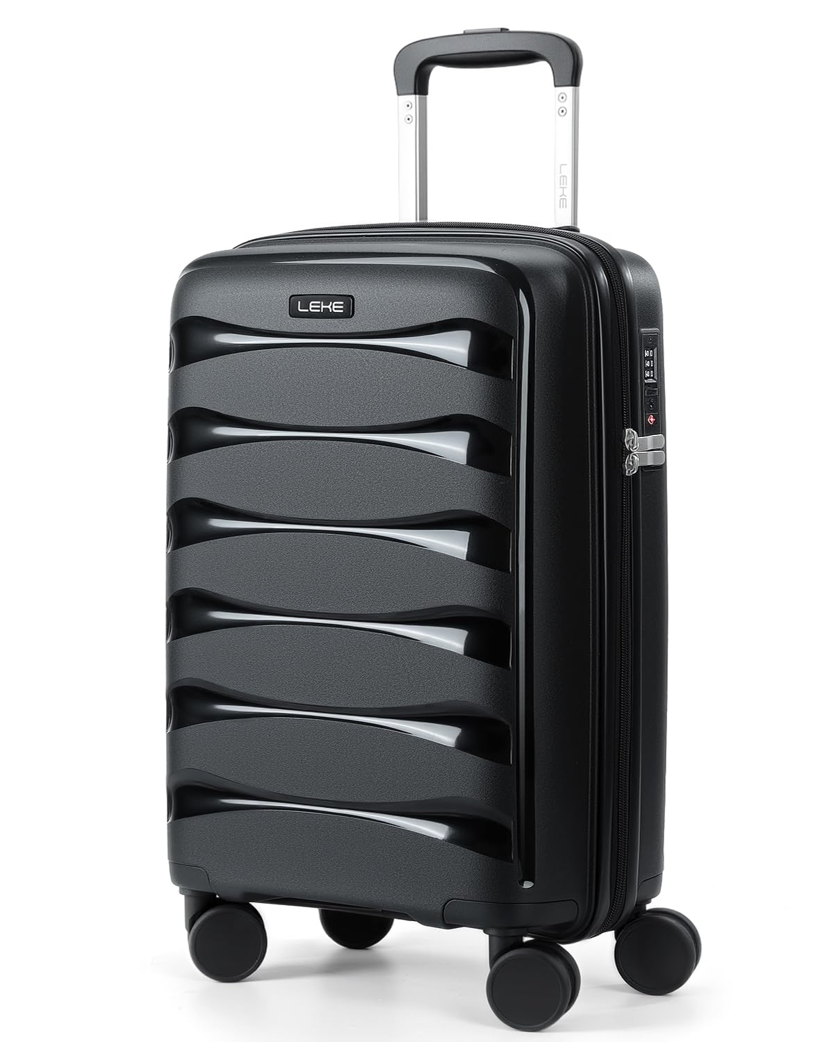 20 inch carry on luggage 22x14x9 Airline Approved, Black