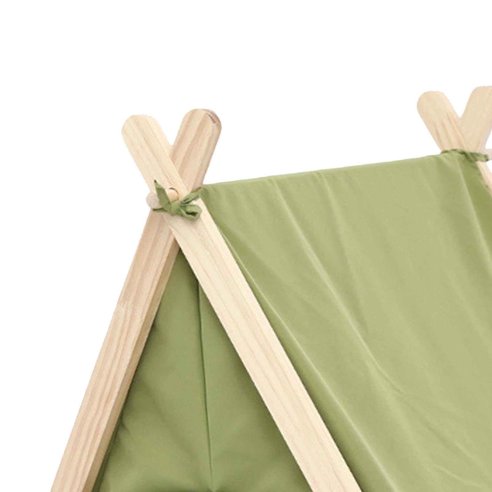 Tente Tipi Pour Animaux De Compagnie Pour Chiens Et Chats, Maison Pour Chien D'intérieur Portable De 23,8 Pouces, Tente Tipi Pour Chat Lavable (5 Couleurs En Option)(草绿色)