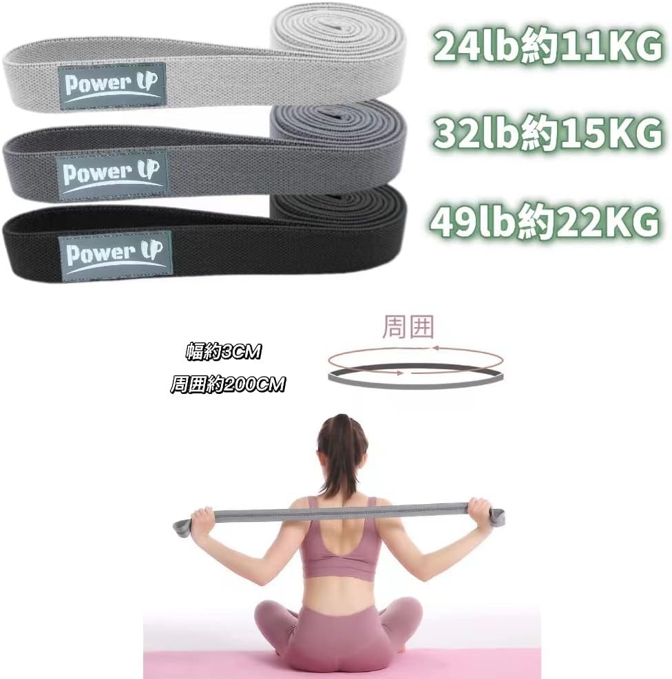 61 以上節約 Powerup トレーニングチューブ 筋トレチューブ 自宅トレーニング 懸垂補助 3本セット Www Tonna Com