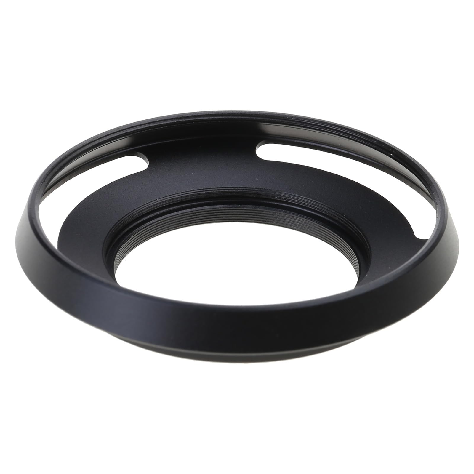 39mm Metal Screw-in Lens Hood Hollow Out for Camera with 39mm Filter Thread Lens Hood Black