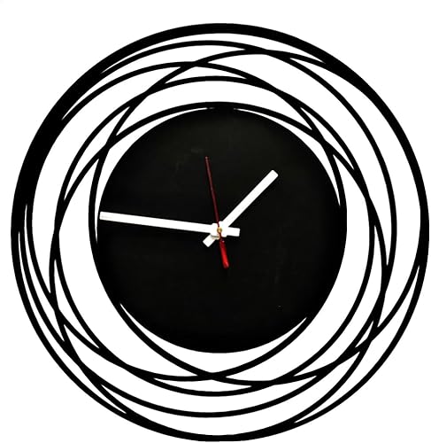 Reloj de pared redondo moderno de 16 pulgadas con movimiento alimentado por batería, reloj de metal permio de 16 pulgadas para sala de estar, hogar,