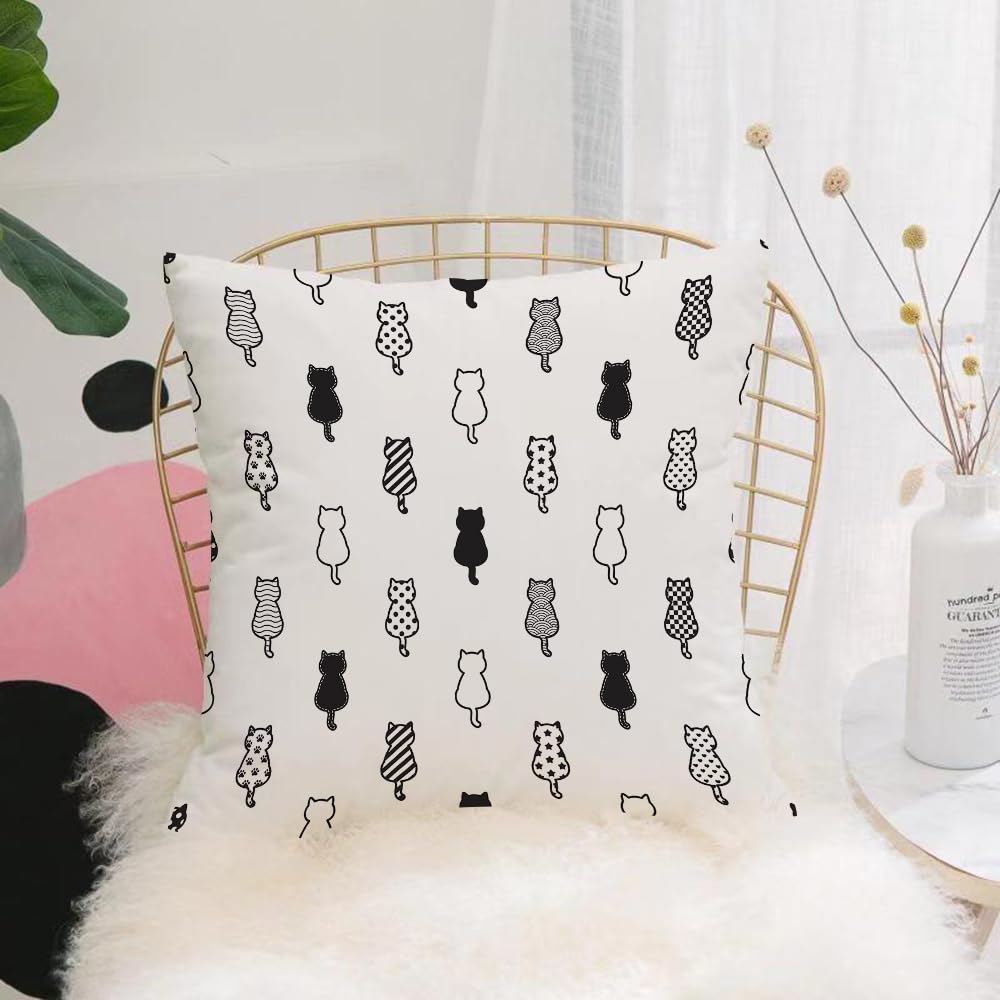HYOSXW Cushion Cover,Throw Pillow Case Home Decorative for Living Room Bedroom Sofa Chair 16X16 Inch,Design Pattern Paw Illustrations & Vectors,Pillowcase 40X40cm