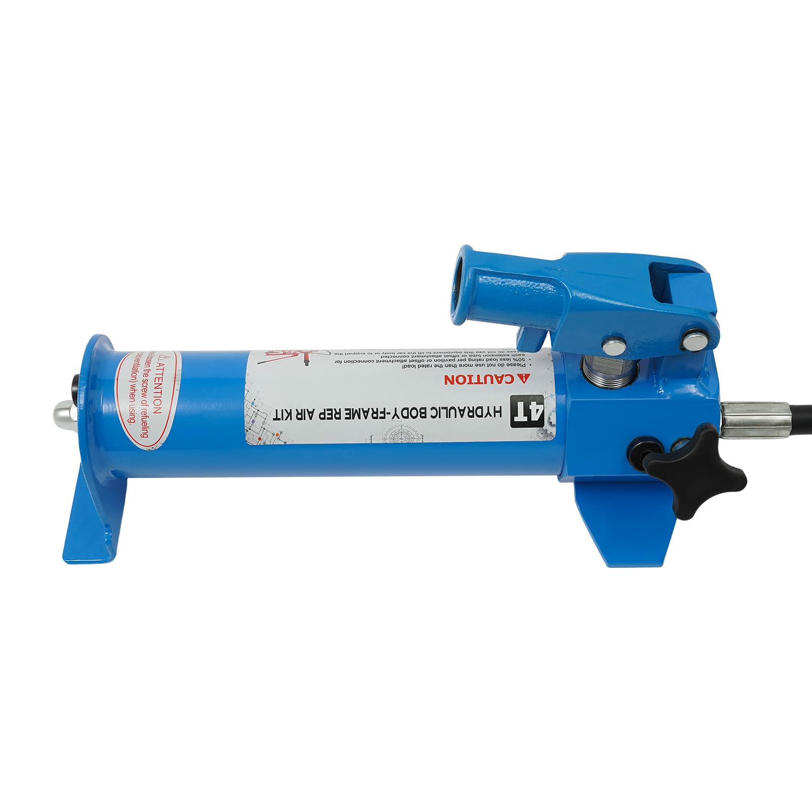 OUKANING Cric idraulico compatto 4T, per officina/garage (blu) | Sollevatore idraulico 4T, robusta struttura in acciaio, salvaspazio per aree di lavoro strette, con valigetta
