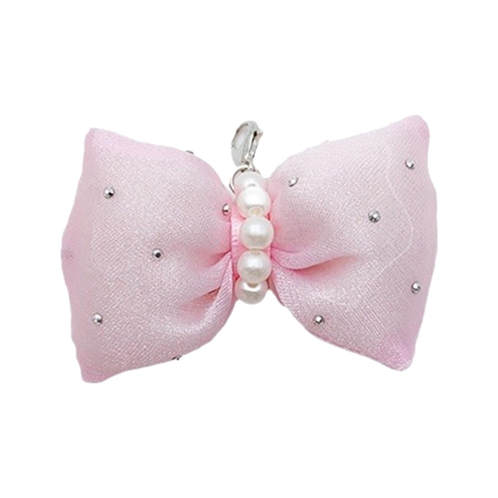 NEWFT Shoe Buckle with Crystal Beads Stylish Bowknot Shaped Shoe Clip Shoelace Pendants for Wedding and Party Footwear