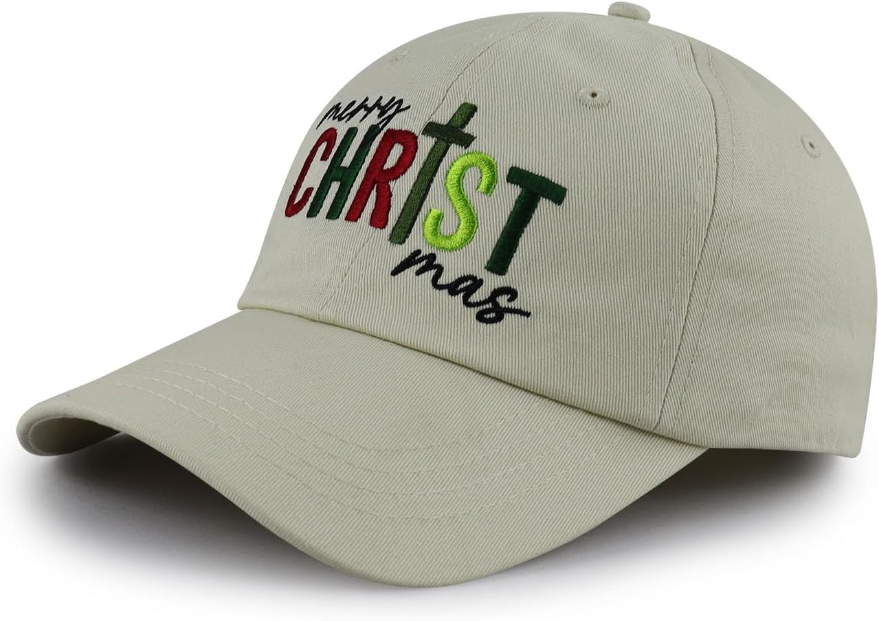 Merry Christmas Hats for Men Women, Adjustable Embroidered Xmas Baseball Cap - Image 2