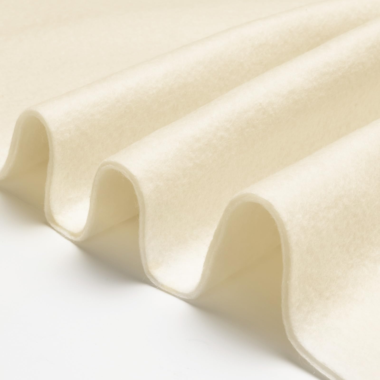 XSEINO Ivory Large Felt Fabric 36" X 36 "(1 Square Yard), 1.4 mm Thick Soft Felt Fabric Sheet for Crafts, White Series Colors Soft Nonwoven Fabric, Fit for Decoration, Sewing, DIY Crafts
