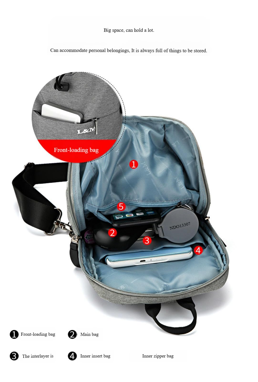 Riñonera Bolso De Pecho Deportivo Casual Moda Multifuncional Alta Gama para Hombres-Azul