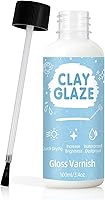 Vista 1 de Esmalte de arcilla seca al aire de 3.4 fl oz, barniz de arcilla utilizado para prevenir grietas de arcilla, arañazos y desgaste, mejorar el brillo