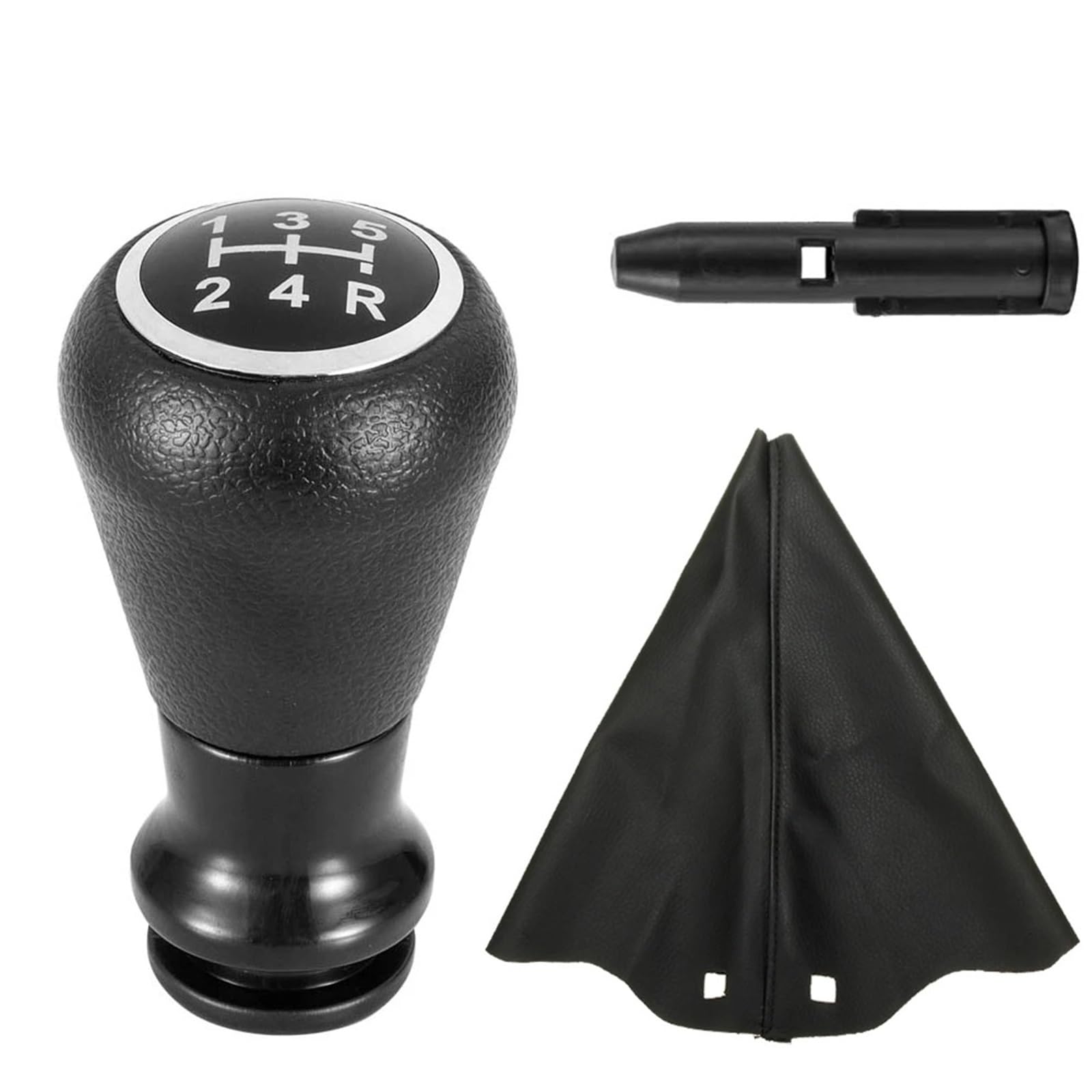 HSUKIHO Car Shift Knob Cover for Citroen for Saxo for Xsara for Xantia for C2 for C3 for C4 Car Gear Shift Knob Manual 5 Speed with Gaiter Cover(Black-5 Speed)