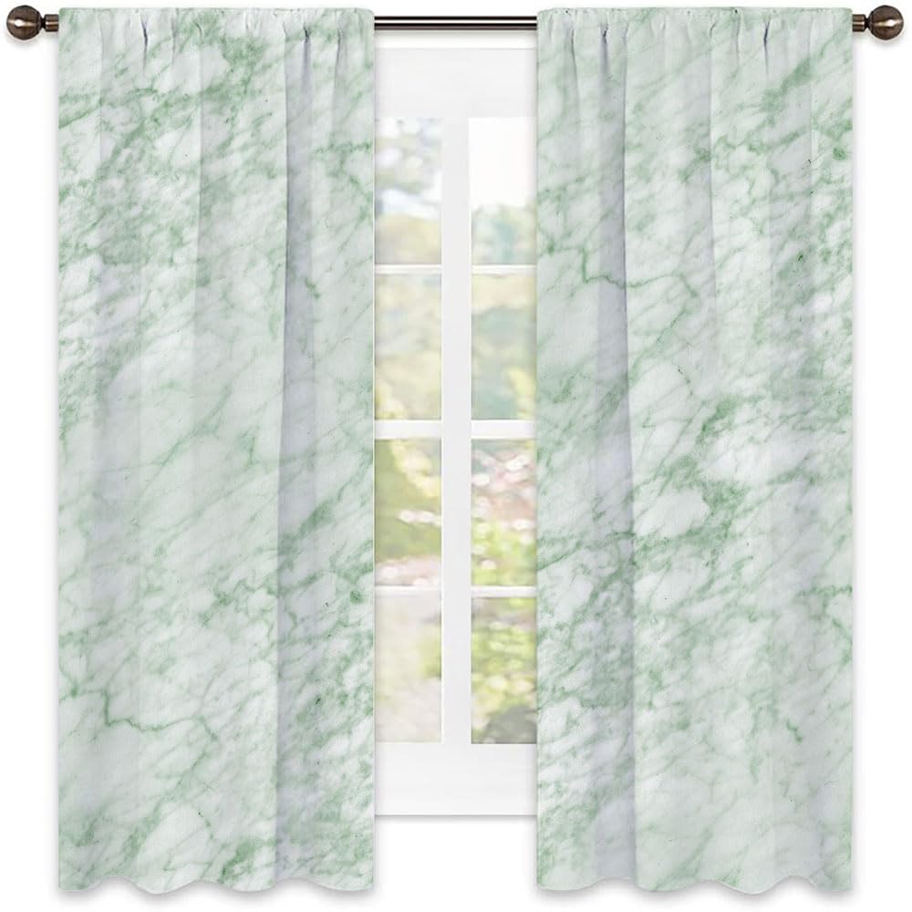Rideau de chambre aspect marbre haut de gamme 106x213cm