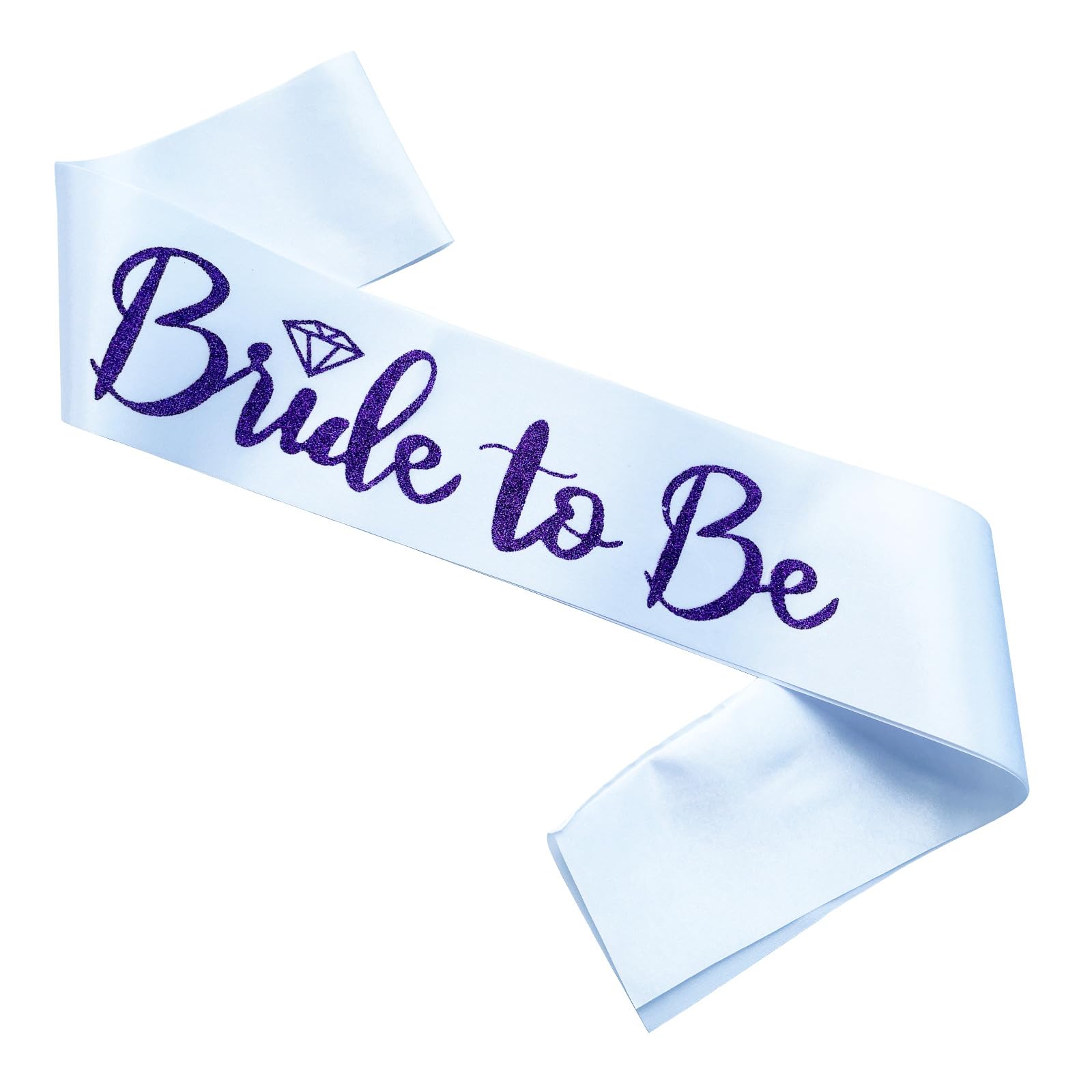 Ashaqshnglee Bride to Be Sash, Bachelorette Party Sash for Bridal Shower Wedding Party Favors Accessories Supplies Engagement Gifts,White Satin with