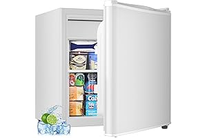 Kismile 1.6 Cu. Ft. Compact Fridge with Freezer