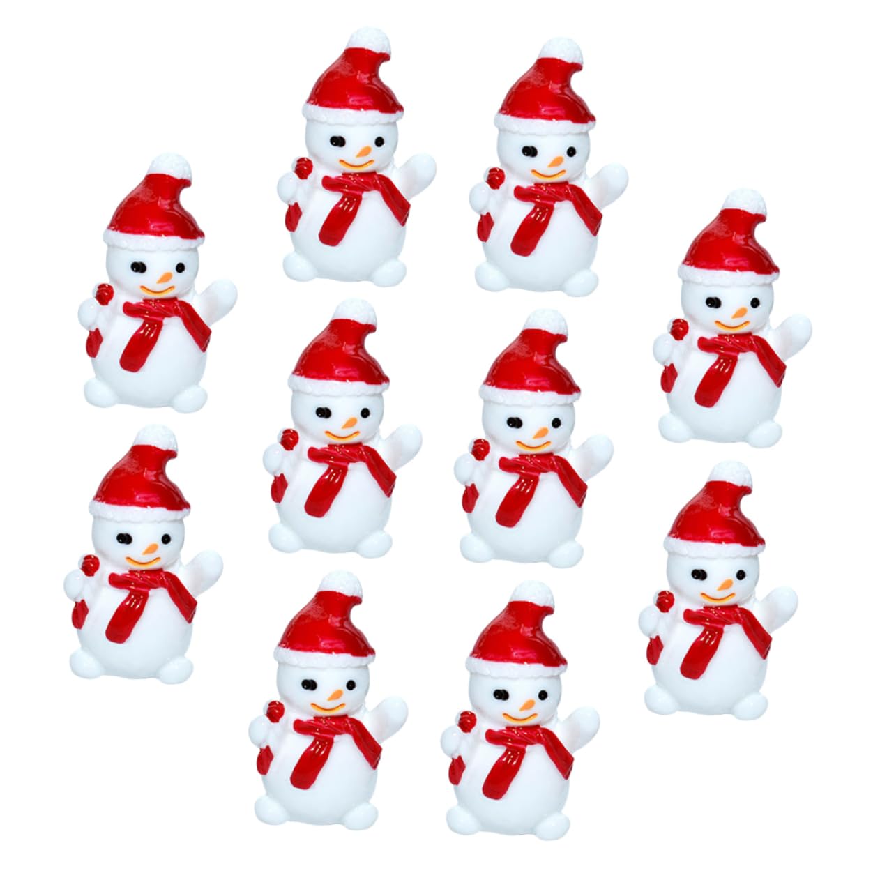 BUGUUYO Christmas Mini Snowman Resin Snowman Figurines Perfect for Boys and Girls