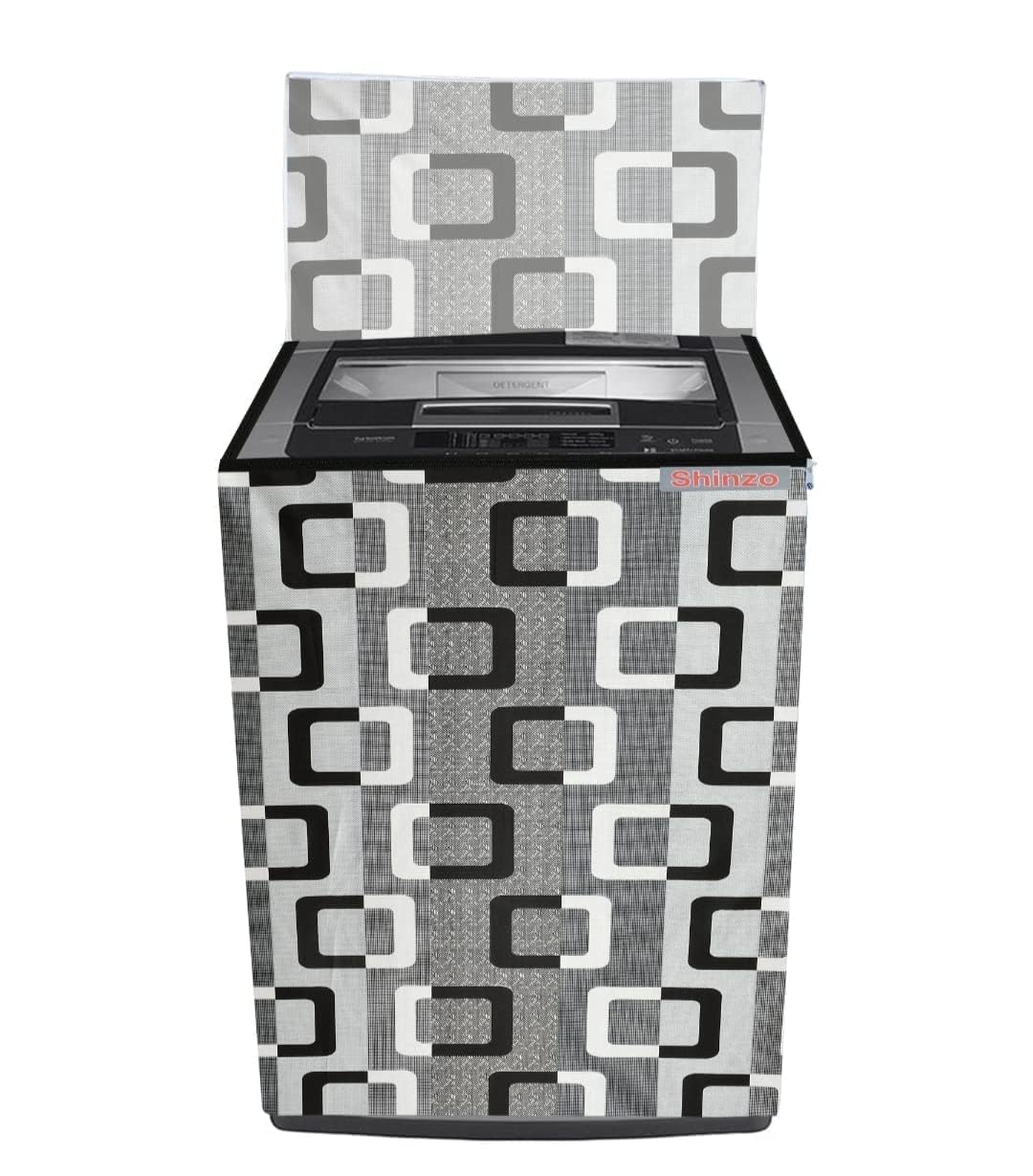 Woah Polyester Dust-Proof Top Loading Fully Automatic Washing Machine Cover for 6 Kg, 6.5 Kg, 7 Kg & 7.5 Kg (Grey)