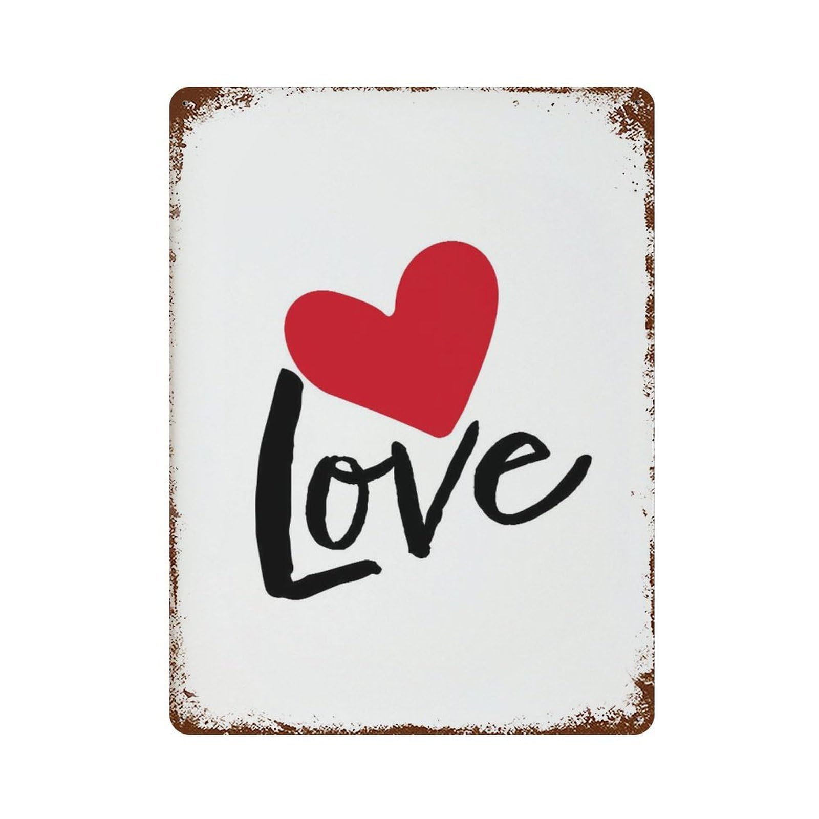 xiaoxiaoshen Red He Love Minimalist Typography Wall Decor Art Metal Tin Poster Modern Home Decor Art Home Bar Shop Decorations Vintage Sign 40x30cm