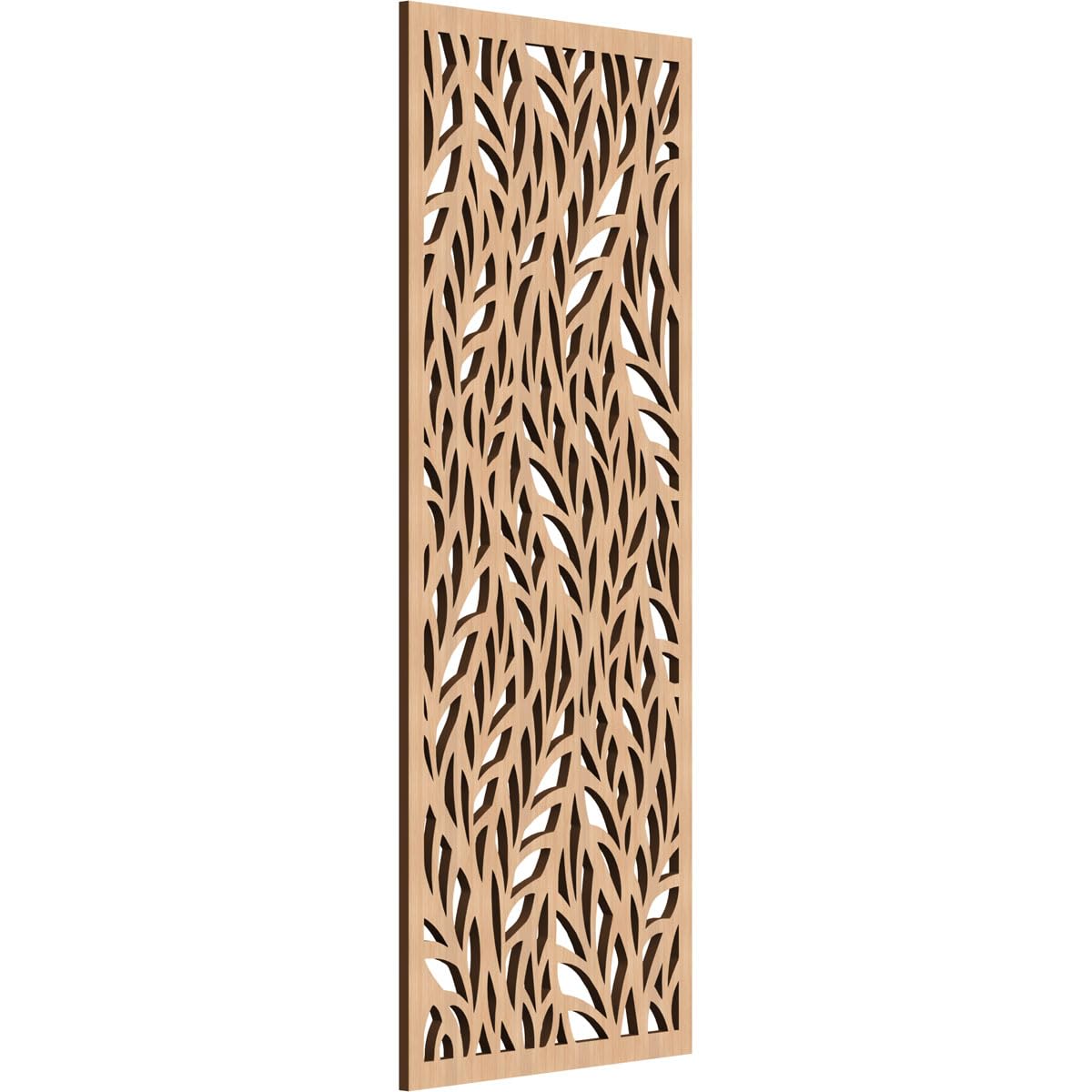 Ortonville Decorative Pierced Fretwork Wood Wall Panels, 15 3/8"W x 39 3/8"H x 3/8"T, Hickory