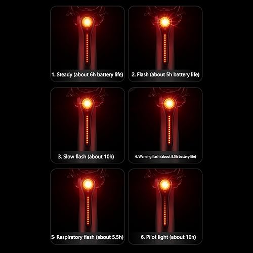 Miniatura 3 de Bicicletas Luz Trasera Detección de Freno Bicicleta Trasera LED Ciclismo Equitación Freno Trasero Linterna Trasera Bicicleta Luz
