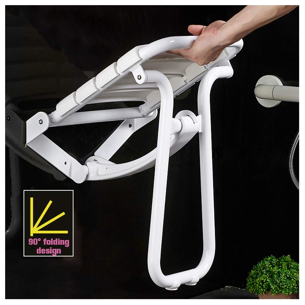 Siège de Douche Rabattable Mural - Pour Personnes Âgées et Handicapées - Chaise de Bain Sécurisée - Capacité Maximale de 200kg