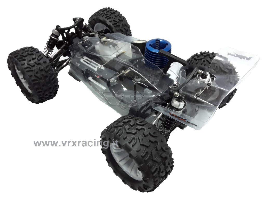 VRX Bugster N2 1/10 off-Road con Motore a Scoppio Go.18 Cambio 2 Marce Radio 2.4GHz Fly Sky 4WD RTR