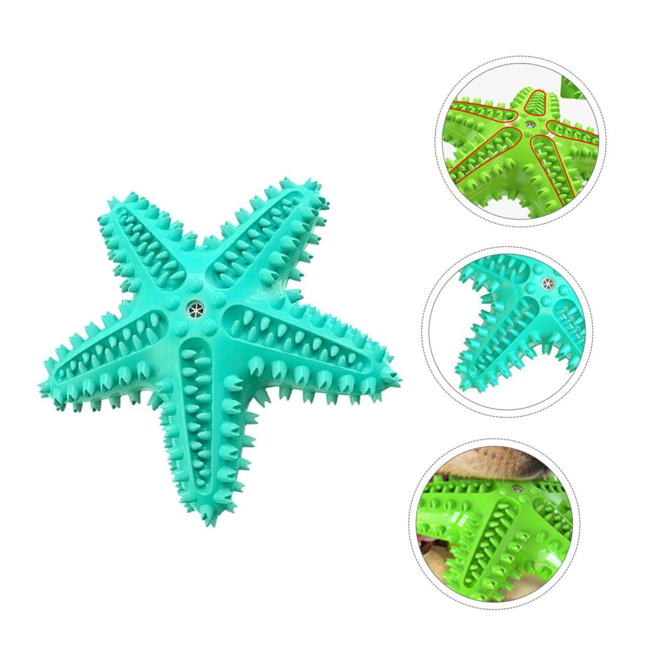 3 Piezas mordedores para Estrellas de mar, Juguete para Perros, Juguete para Perros Delicioso, Juguete de Cepillo de para Perros, Juguete para Masticar para Mascotas, Accesorios para