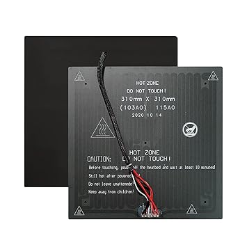 JGMaker Artist-D and Artist-D Pro 310x310mm Aluminum Heated Bed with 6pin Cable and Soft Magnetic Sticker