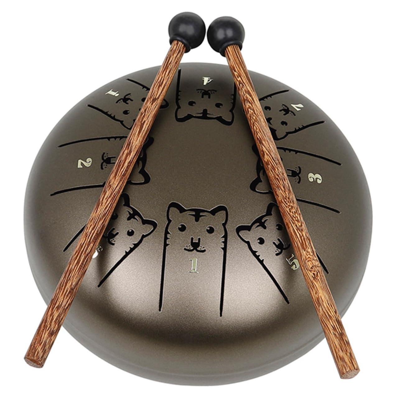 FUNOMOCYA Portable Steel Tongue Drum Meditation Music Instrument Zodiac Decor Drum Set for Music Lovers