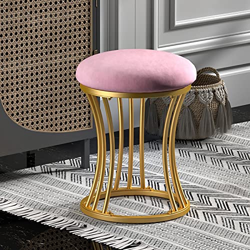 Taburete otomano para dormitorio, sala de estar, pequeño y bonito taburete de maquillaje