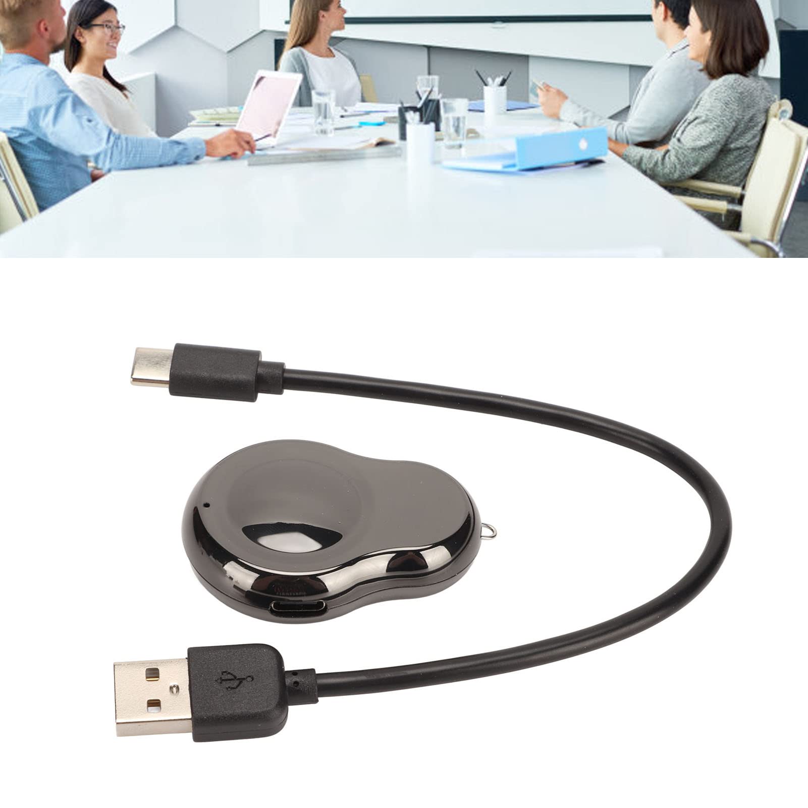 Mini Dyktafon, AI Inteligentny Cyfrowy Dyktafon Aktywowany Głosem USB, Urządzenie do Nagrywania Wideo z redukcją Szumów 1080P, ładowanie, Automatyczne Nagrywanie w Pętli, Mini