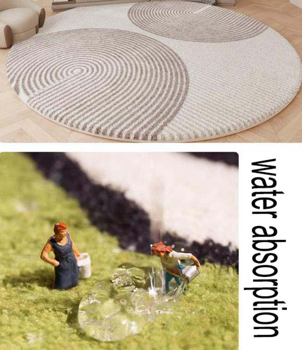 Tapis Rond à Poils Longs – Doux Et épais, Antidérapant – Diamètre 160 Cm Ou 200 Cm – Couleur Bordeaux – Pour Salon, Chambre