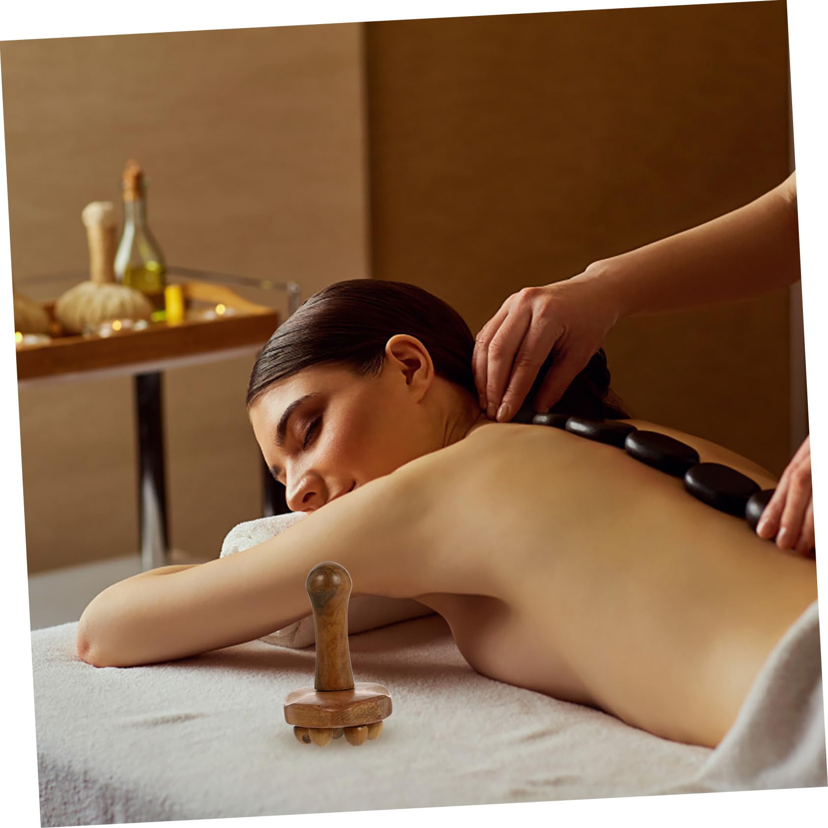FRCOLOR 4 Stück Tragbares Muskelmassagegerät Aus Holz Multifunktionales Gesundheitserhaltendes Werkzeug Hellbraun Körpermassage