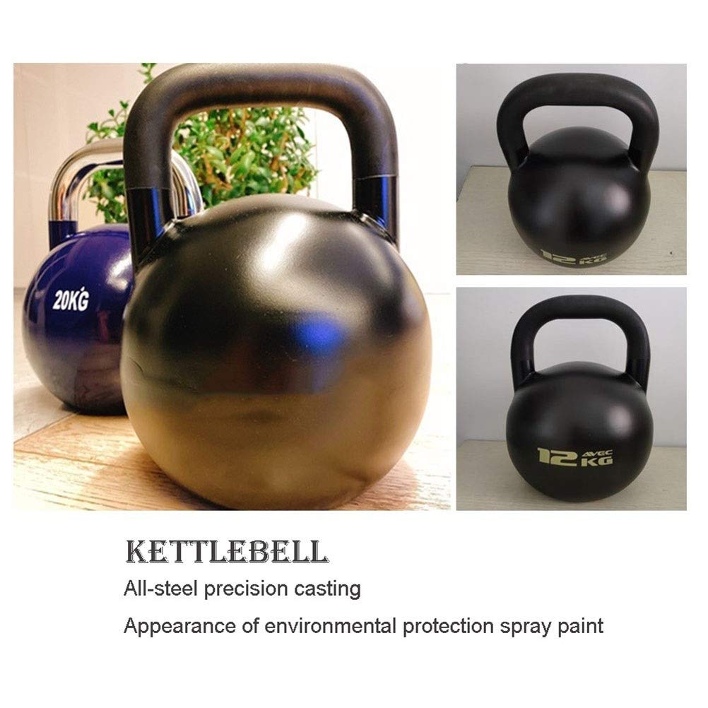 Kettlebell AGYH Nero Acciaio Fuso, Professionista Athletic Kettlebells, Addestramento del Muscolo Dell'attrezzatura da Casa Palestre, 4 kg / 8 kg / 12kg / 16kg / 20kg / 24kg