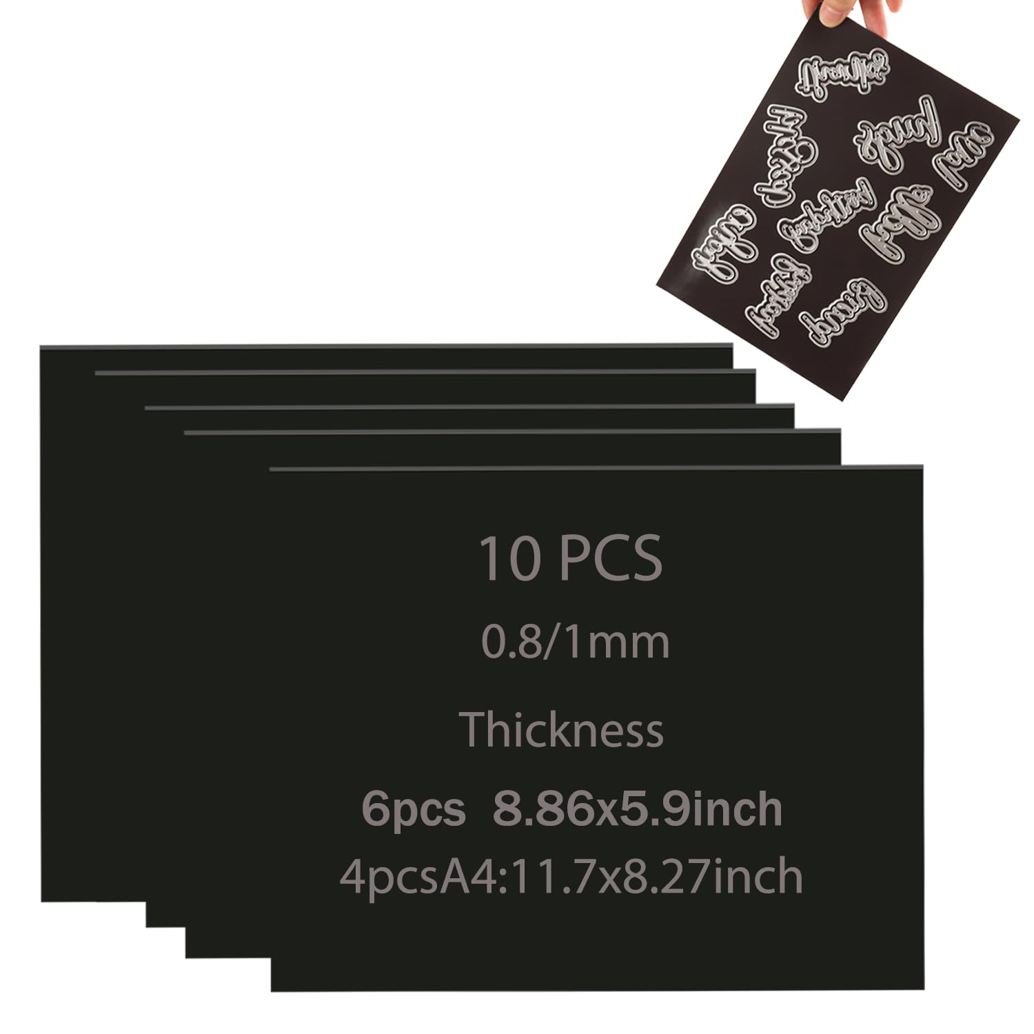 10 Stück 0,8/1 mm Dicke, doppelseitige, starke magnetische Bleche, Metall-Stanzformen, Aufbewahrung, Organisieren, Handwerk, Werkzeug, Scrapbooking, Kunst und Handwerk, flexible