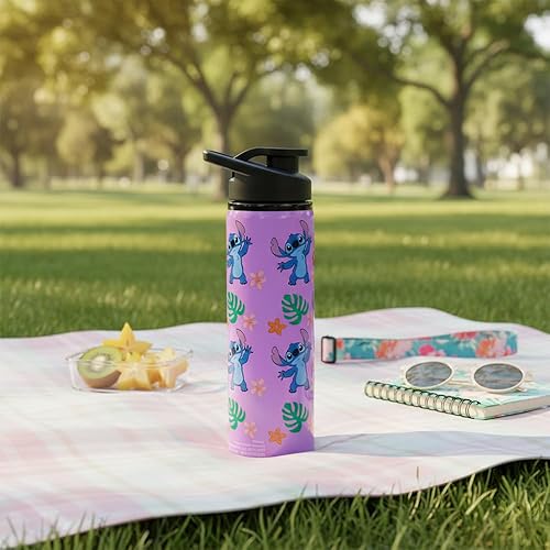 Miniatura 9 de Silver Buffalo Disney Lilo and Stitch Tropical - Botella de agua de acero inoxidable de doble pared, 25 onzas