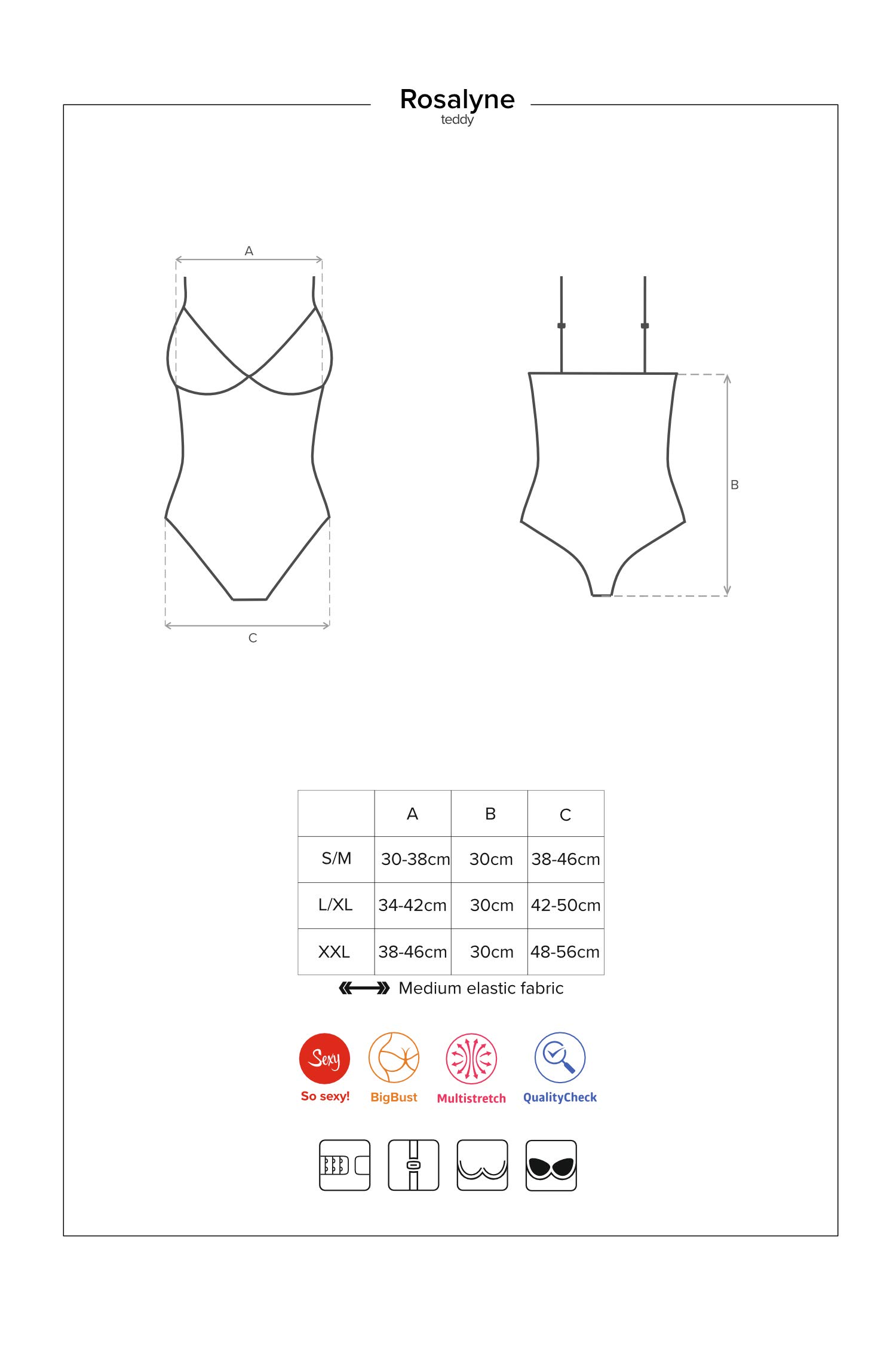 Obsessive. Frauen Dessous Teddy Body in Rot mit Schleife aus Stretch und floraler Spitze transparent erotisch elastisch