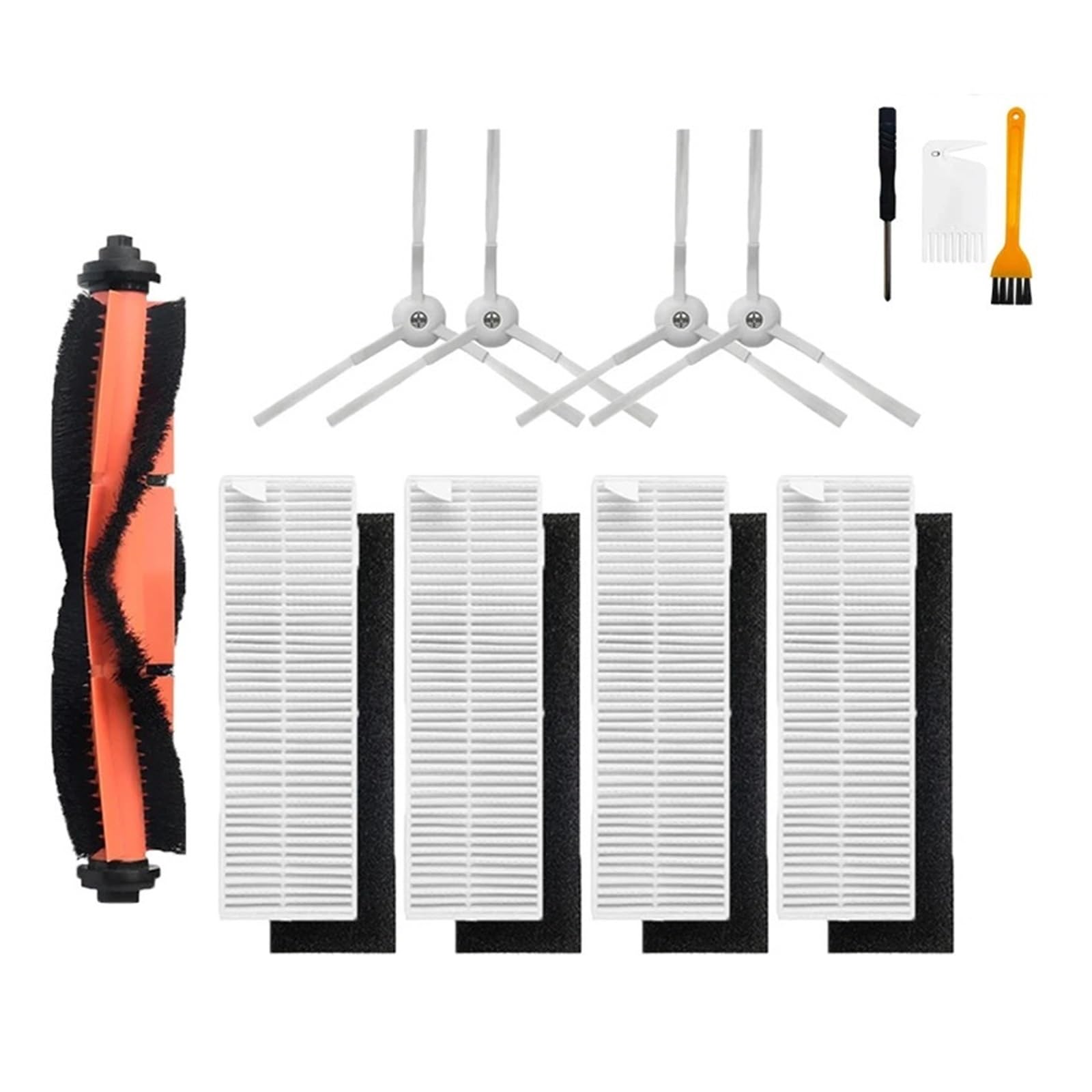 PORRSYDCD Compatible With Mijia G1 MJSTG1 Mi Robot Vacuum Mop Essential Side/Main Brush Cover Hepa Filter Mop Cloth Parts(Set3)