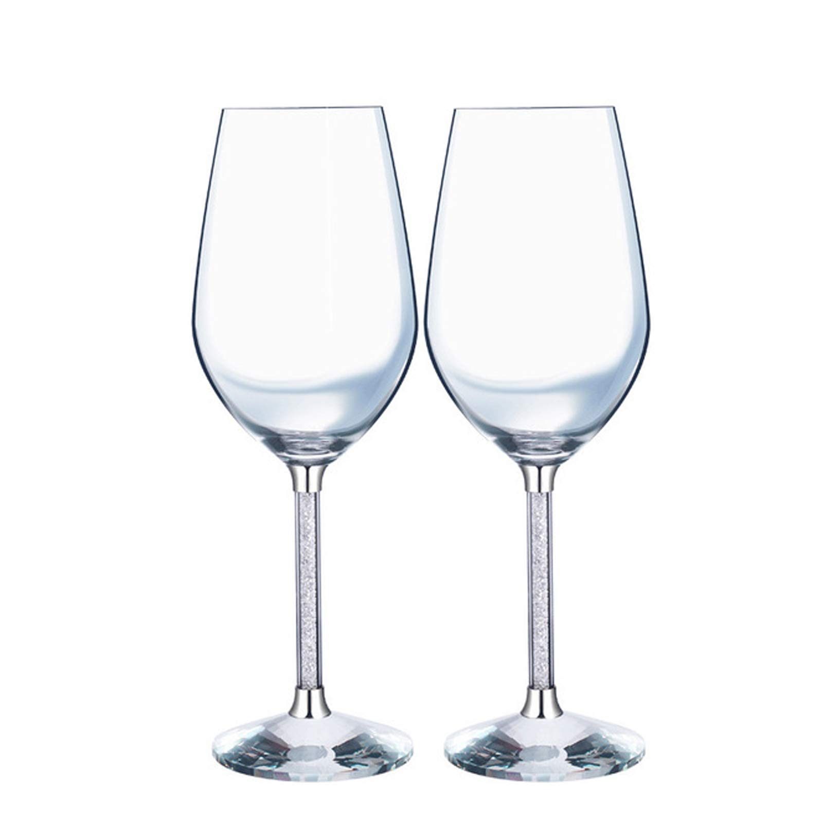 JHM-Copa de Vino de Diamante Vaso Diseñada para Varias Variedades de UVA Cumpleaños Boda con Maleta de Cuero Rojo Caja de Regalo
