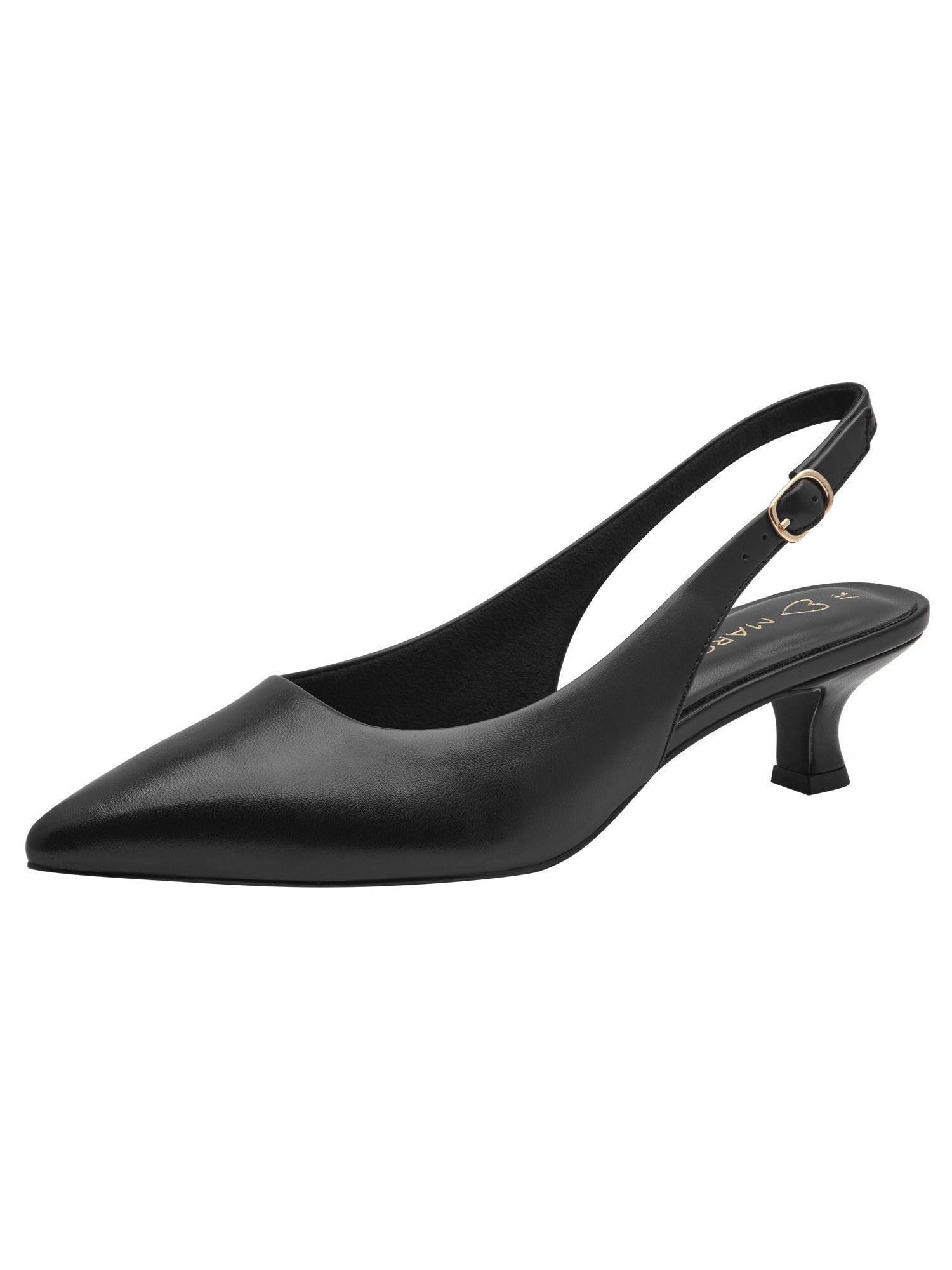 MARCO TOZZI Women's Pumps Soft Feel Me Footbed Soft Lining Vegan Synthetic, Black (Black), 7.5 UK