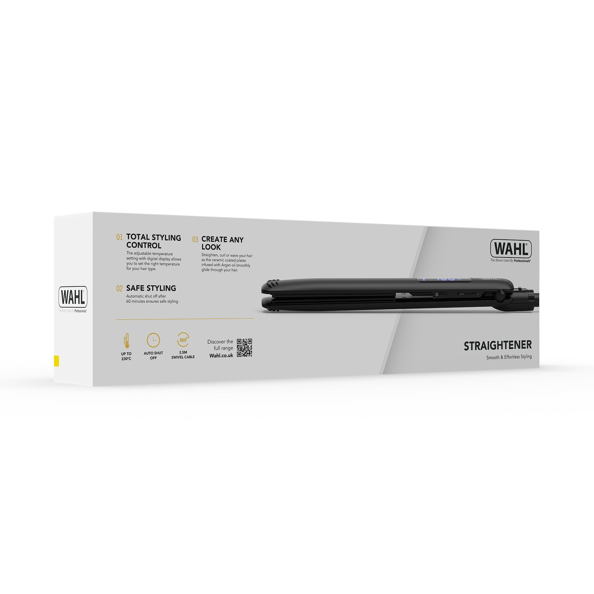 Wahl Hair Straightener with Argan Oil Infused Plates, Digital LED Display, Adjustable Temperature 150°C-230°C, Fast Heat Up - Image 4