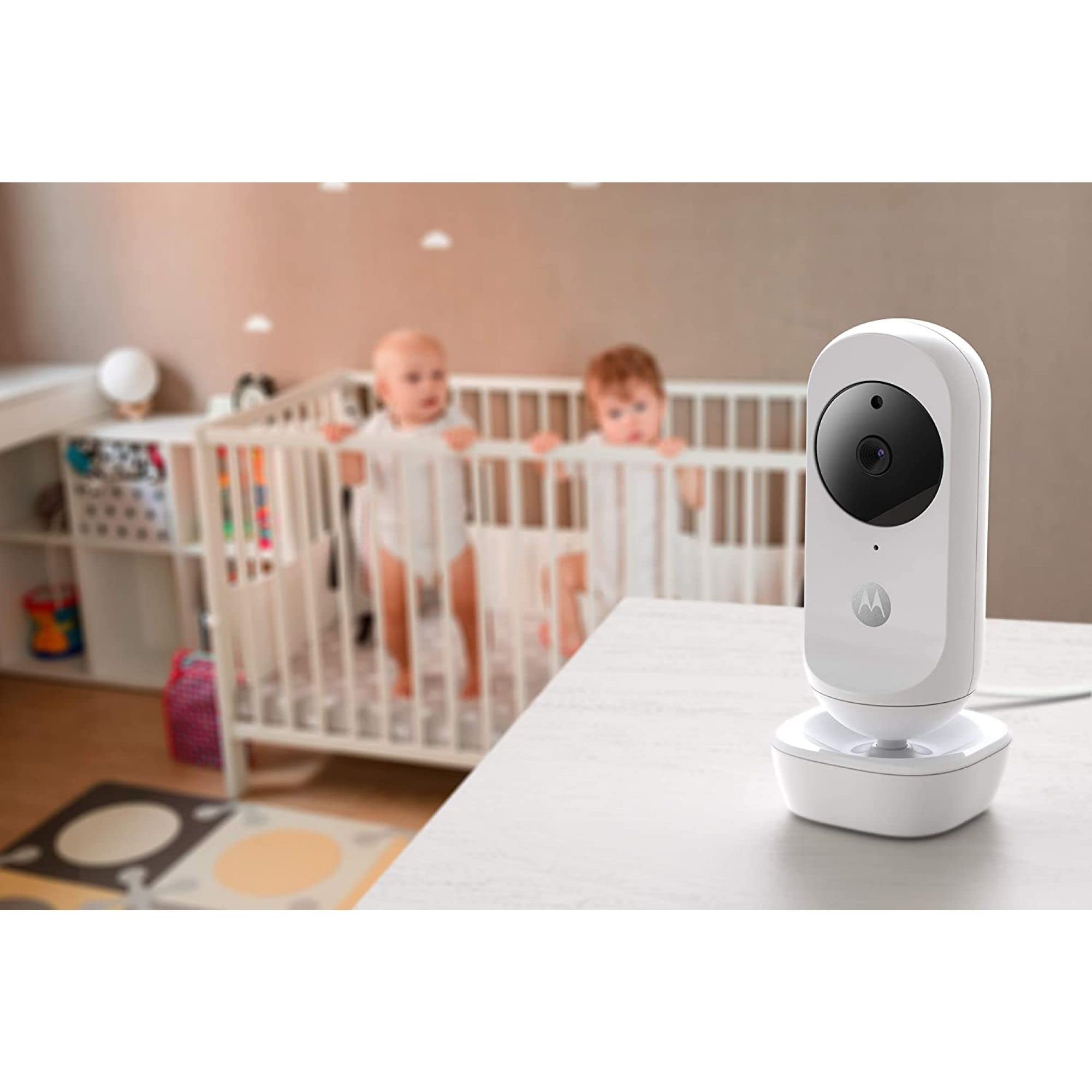 Motorola Nursery VM34 Baby Monitor con Telecamera, Schermo a Colori da 4.3 Pollici, Visione Notturna a Infrarossi, Ninne Nanne