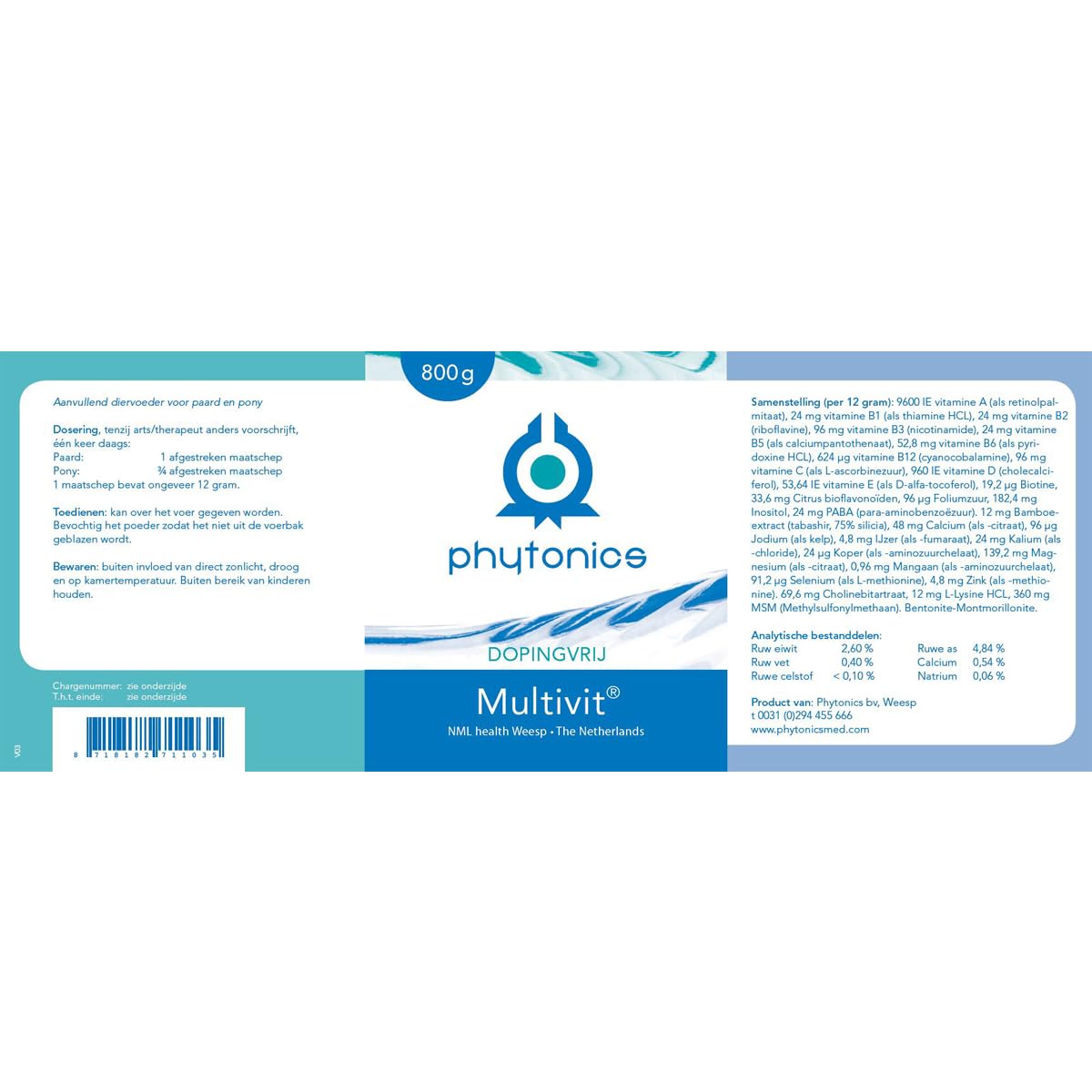multivit cavallo 800 G