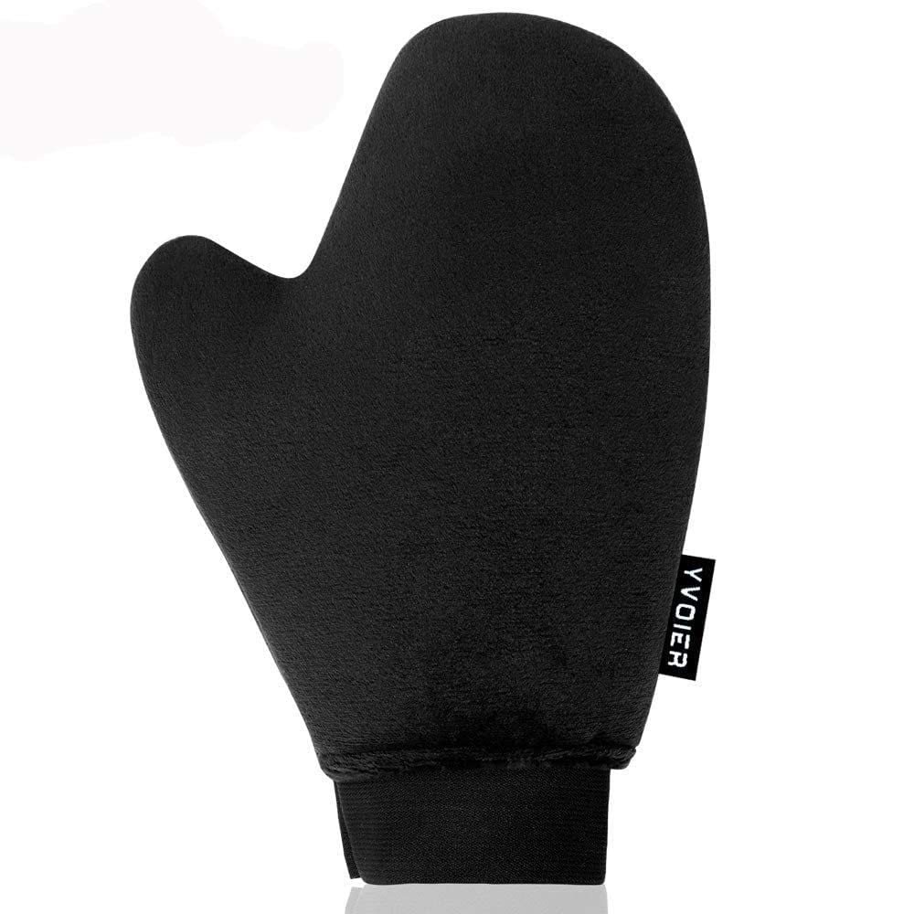 Yvoier Self Tanning Mitt Applicator - Double Sided Fake Tan Mitt Applicator Microfiber Tanning Lotion Applicator Self Tanning Gloves Sunless Self Tan Mitt Streak Free Tan for Self Tanner Spray Mousse