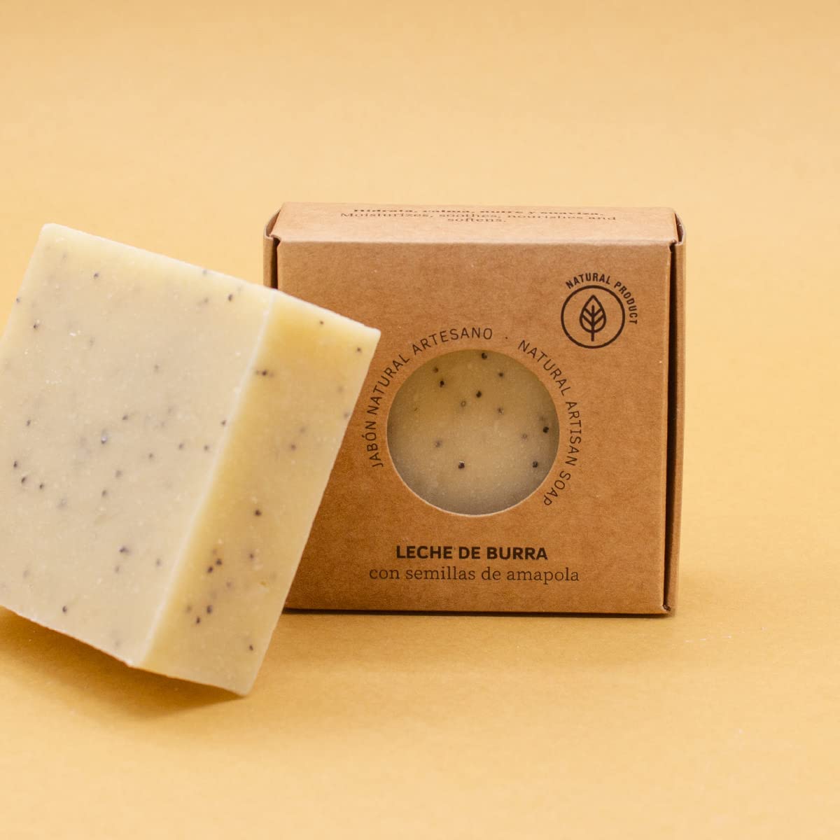 Labnatur Jabón Natural Leche de Burra Artesanal - Hidratante y Antiarrugas - Con Aceites de Oliva y Coco - Para Piel Seca y Deshidratada - Sin Aceite de Palma - Fabricado en España - 100 g — view 7