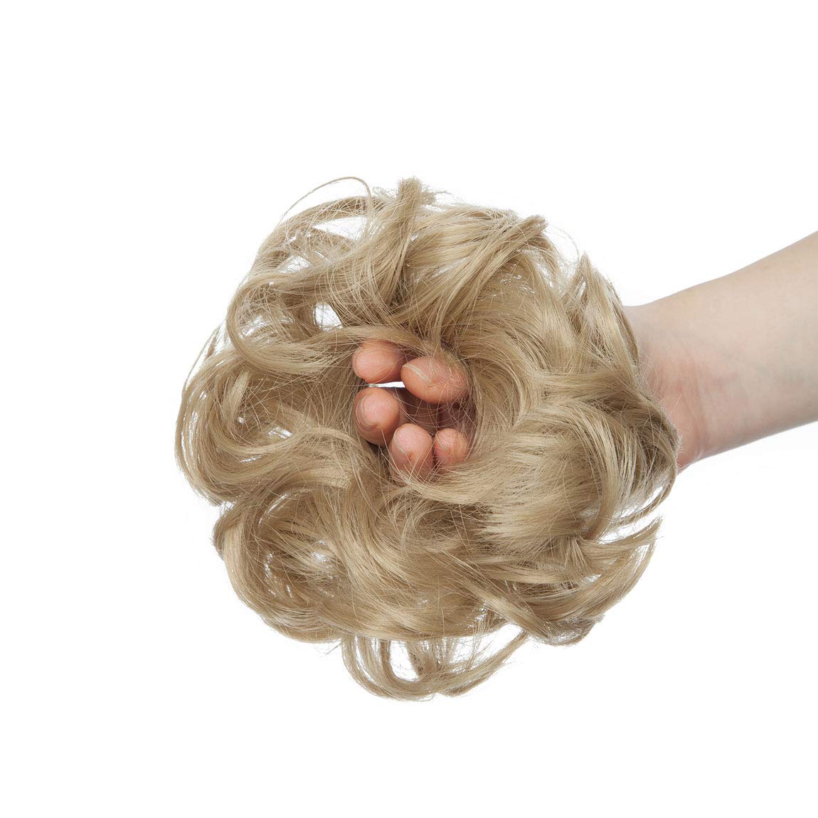 Rich Choices gruba treska do włosów z gumką, doczepiane włosy, warkocz, scrunchie, do zagęszczania włosów, akcesoria do włosów, kolor popielaty blond
