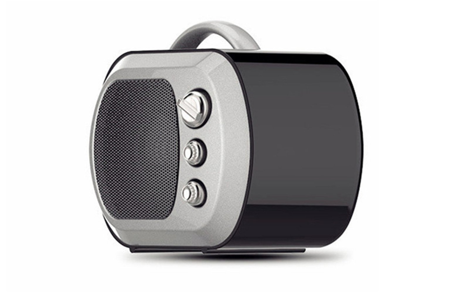 ZHXINPortable Wireless Bluetooth Speaker, Mini Wireless Hands Free Cute Television Shape Bluetooth Speaker Support Music TF Card USB Flash Drive Built-in Microphone for Phone，MP3-Black