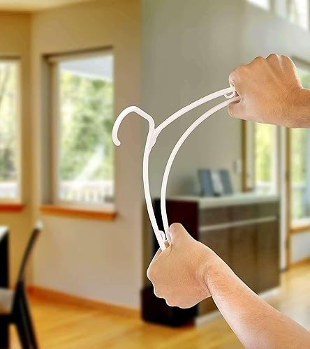 Miniatura 5 de VBSQ White Plastic Hangers Durable Clohanger Hangers Clo Hangers Clothing Hangers Hanger Rack Storage Hangers Closet clo Organizer Hangers for clo