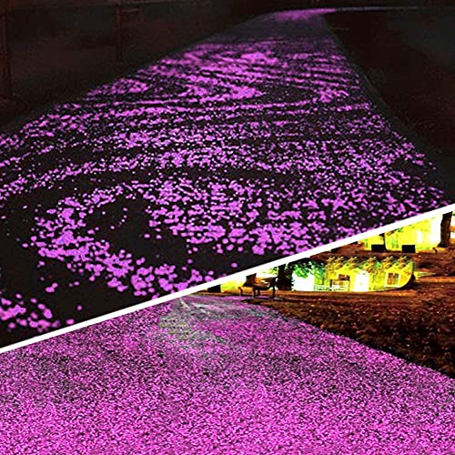 Yxx 200Pcs Pebbles Glow Stones In The Dark Solar Rocks Luminous Cobblestone Stone Light For Outdoor Recycled Rubber Walkway Fish Tank Garden Patio Planter Yard Decor, Purple #TOP12